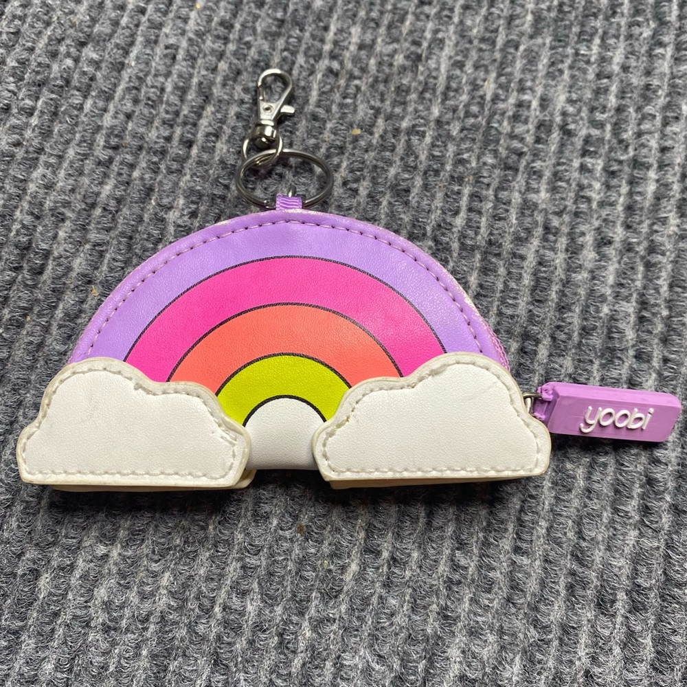 Yoobi Rainbow Change Purse and Keychain